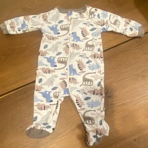 EUC Gerber Dinosaur Footed Pajamas
